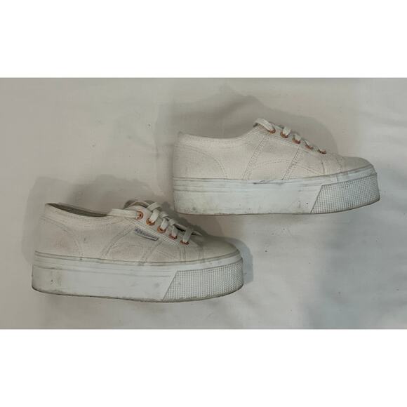 Sperga women's White 2790 Platform Low Top Sneaker - Picture 4 of 4